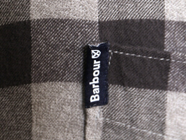 バブアー ギンガム チェック 3点留め ボタンダウン フランネル シャツ メンズ L Barbour 長袖シャツ ネルシャツ ワンポイント ポケット付き