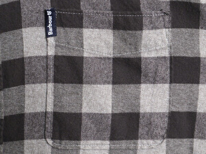 バブアー ギンガム チェック 3点留め ボタンダウン フランネル シャツ メンズ L Barbour 長袖シャツ ネルシャツ ワンポイント ポケット付き