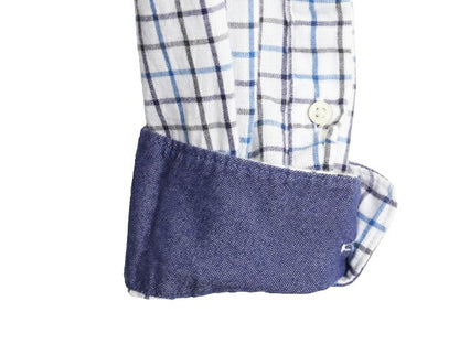 バブアー チェック 3点留め ボタンダウン フランネル シャツ メンズ L Barbour 長袖シャツ ネルシャツ ワンポイント ポケット付き BD 薄手
