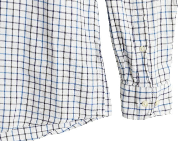 バブアー チェック 3点留め ボタンダウン フランネル シャツ メンズ L Barbour 長袖シャツ ネルシャツ ワンポイント ポケット付き BD 薄手