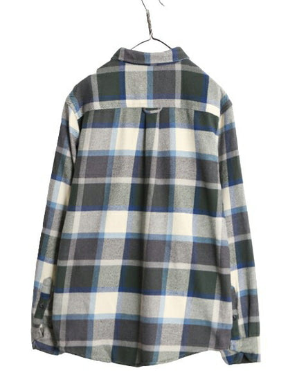 オービス ヘビー フランネル シャツ ジャケット メンズ M 古着 ORVIS アウトドア コットン 長袖シャツ ネルシャツ ヘビーウェイト チェック