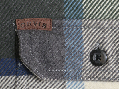 オービス ヘビー フランネル シャツ ジャケット メンズ M 古着 ORVIS アウトドア コットン 長袖シャツ ネルシャツ ヘビーウェイト チェック