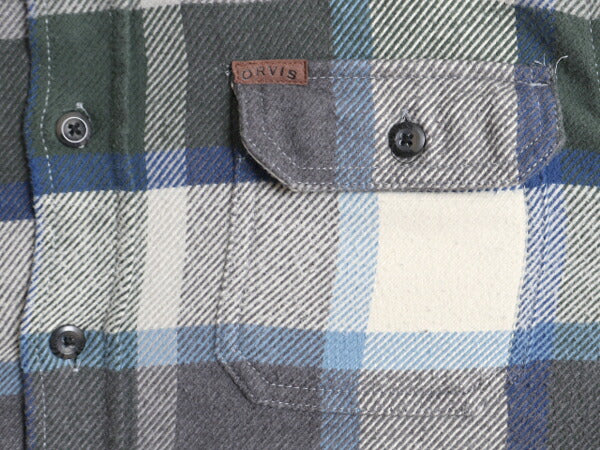 オービス ヘビー フランネル シャツ ジャケット メンズ M 古着 ORVIS アウトドア コットン 長袖シャツ ネルシャツ ヘビーウェイト チェック