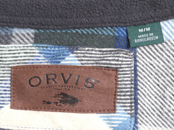 オービス ヘビー フランネル シャツ ジャケット メンズ M 古着 ORVIS アウトドア コットン 長袖シャツ ネルシャツ ヘビーウェイト チェック