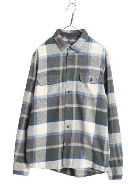 オービス ヘビー フランネル シャツ ジャケット メンズ M 古着 ORVIS アウトドア コットン 長袖シャツ ネルシャツ ヘビーウェイト チェック