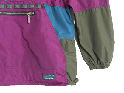 90s USA製 エルエルビーン ナイロン アノラック パーカー ジャケット レディース M オールド LLBEAN ブルゾン ハーフジップ プルオーバー