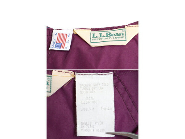 90s USA製 エルエルビーン ナイロン アノラック パーカー ジャケット レディース M オールド LLBEAN ブルゾン ハーフジップ プルオーバー