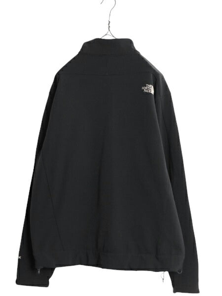 US企画 ノースフェイス APEX ソフトシェル ジャケット メンズ L / The North Face 裏 フリース アウトドア ジャンパー フルジップ ブラック