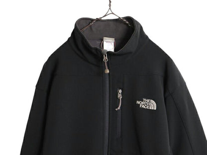 US企画 ノースフェイス APEX ソフトシェル ジャケット メンズ L / The North Face 裏 フリース アウトドア ジャンパー フルジップ ブラック