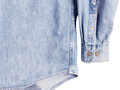 90s USA製 OLD GAP デニム 長袖 ボタンダウン シャツ メンズ L / オールド ギャップ ヘビーウェイト コットン 長袖シャツ ワーク 紺タグ BD