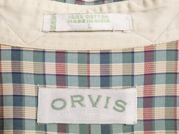 00s オービス チェック 長袖 ボタンダウン シャツ メンズ L 古着 00年代 オールド ORVIS アウトドア コットン 長袖シャツ マルチカラー BD
