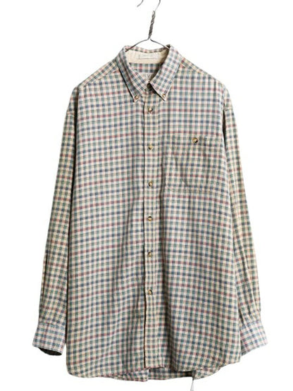 00s オービス チェック 長袖 ボタンダウン シャツ メンズ L 古着 00年代 オールド ORVIS アウトドア コットン 長袖シャツ マルチカラー BD