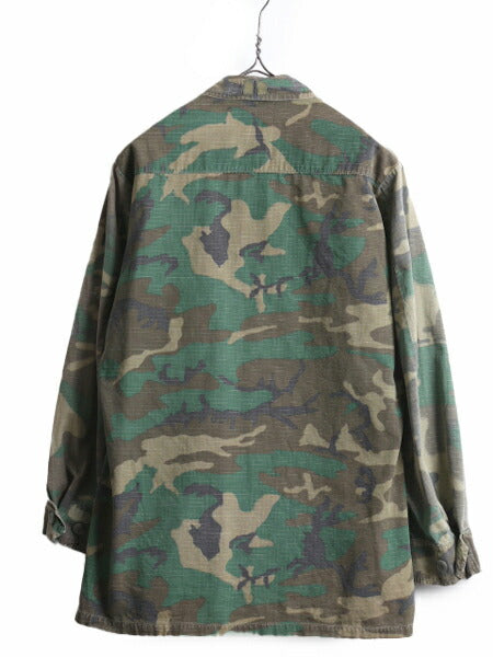 70s ビンテージ 希少 SMALL REGULAR 70年製 米軍実物 US ARMY 4th ERDL ブラウンリーフ カモ ジャングルファティーグ ジャケット アーミー