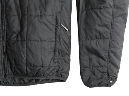 ノースフェイス 中綿 ナイロン ジャケット メンズ M / 古着 The North Face フルジップ ブルゾン アウトドア ハイネック ワンポイント 濃灰