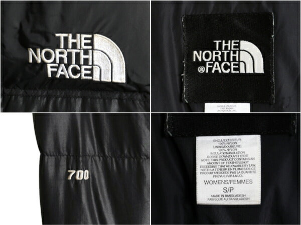 ノースフェイス ヌプシ ダウン ジャケット レディース S / The North face NUPTSE アウトドア ナイロン 700フィル ブルゾン 収納 フード 黒