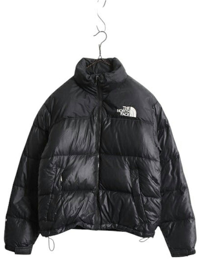 ノースフェイス ヌプシ ダウン ジャケット レディース S / The North face NUPTSE アウトドア ナイロン 700フィル ブルゾン 収納 フード 黒