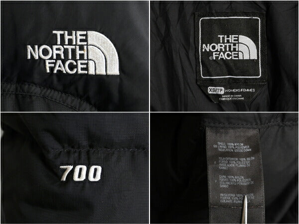 ノースフェイス ヌプシ ダウン ジャケット レディース XS / The North face NUPTSE アウトドア ナイロン 700フィル ハイネック ブルゾン 黒