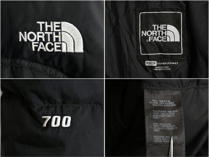 ノースフェイス ヌプシ ダウン ジャケット レディース XS / The North face NUPTSE アウトドア ナイロン 700フィル ハイネック ブルゾン 黒