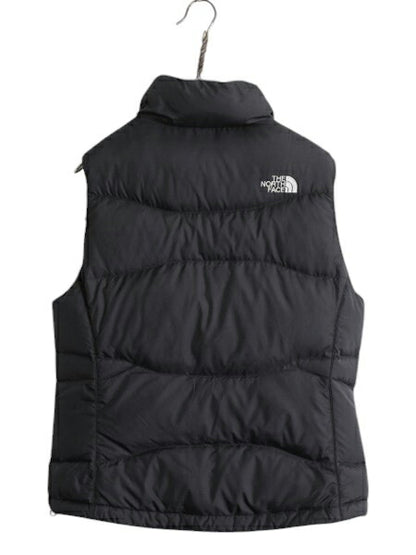 ノースフェイス ナイロン ダウン ベスト レディース S The North Face アウトドア フルジップ キルティング 550フィル パッカブル ブラック