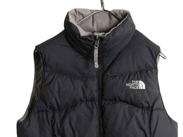 ノースフェイス ナイロン ダウン ベスト レディース S The North Face アウトドア フルジップ キルティング 550フィル パッカブル ブラック