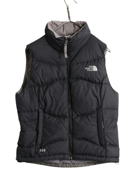 ノースフェイス ナイロン ダウン ベスト レディース S The North Face アウトドア フルジップ キルティング 550フィル パッカブル ブラック