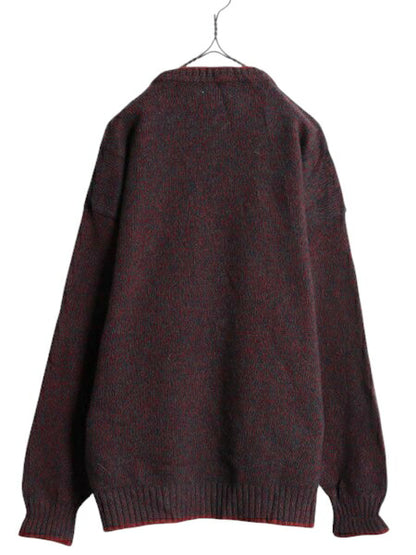 90s ウールリッチ ニット セーター メンズ XL / 古着 90年代 オールド Woolrich 旧タグ ウール ミドルゲージ モックネック リンガー タイプ