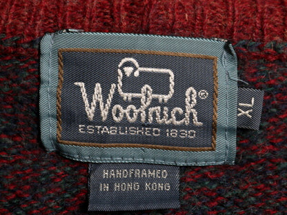 90s ウールリッチ ニット セーター メンズ XL / 古着 90年代 オールド Woolrich 旧タグ ウール ミドルゲージ モックネック リンガー タイプ