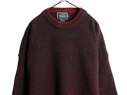 90s ウールリッチ ニット セーター メンズ XL / 古着 90年代 オールド Woolrich 旧タグ ウール ミドルゲージ モックネック リンガー タイプ