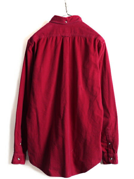 80s ■ エディーバウアー コットン シャモア クロス 3点留め 長袖 ボタンダウン シャツ ( メンズ M ) Eddie Bauer ネルシャツ フランネル