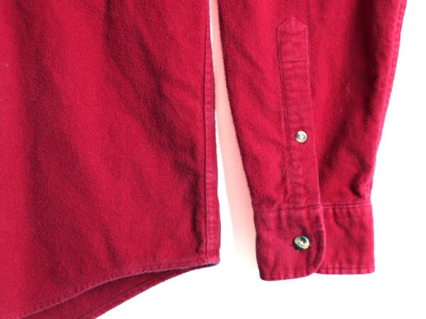 80s ■ エディーバウアー コットン シャモア クロス 3点留め 長袖 ボタンダウン シャツ ( メンズ M ) Eddie Bauer ネルシャツ フランネル