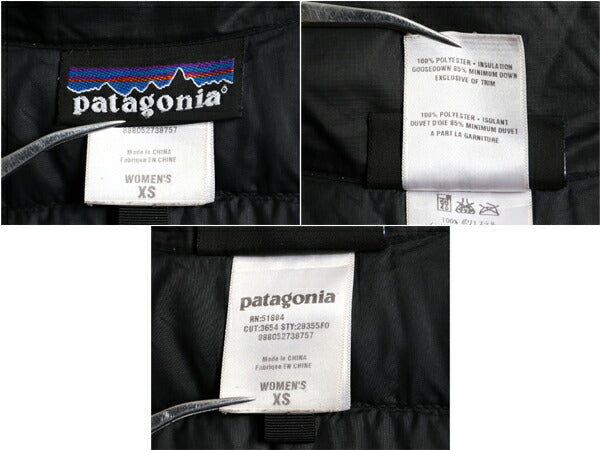 パタゴニア フィオナ パーカー レディース XS / 10年製 Patagonia ロング ダウン コート アウトドア フルジップ ジャケット 800フィル 黒