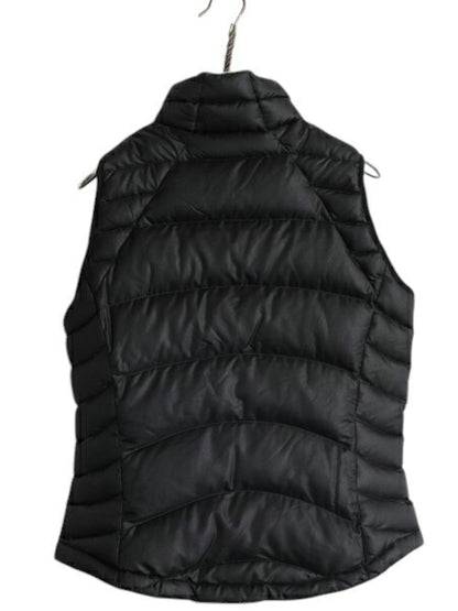 00s パタゴニア ナイロン ダウン ベスト レディース S / 04年製 オールド Patagonia 700フィル フルジップ 重ね着 前開き ワンポイント 黒