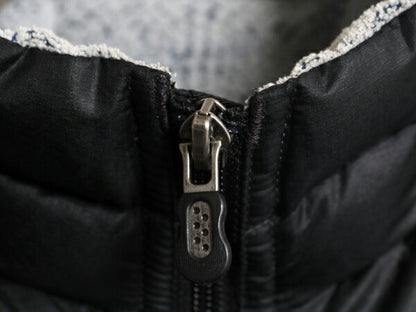00s パタゴニア ナイロン ダウン ベスト レディース S / 04年製 オールド Patagonia 700フィル フルジップ 重ね着 前開き ワンポイント 黒