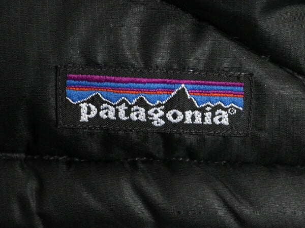 00s パタゴニア ナイロン ダウン ベスト レディース S / 04年製 オールド Patagonia 700フィル フルジップ 重ね着 前開き ワンポイント 黒