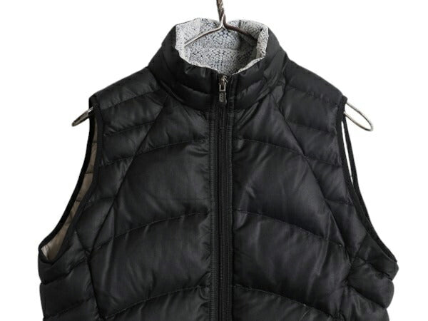 00s パタゴニア ナイロン ダウン ベスト レディース S / 04年製 オールド Patagonia 700フィル フルジップ 重ね着 前開き ワンポイント 黒