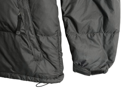 ノースフェイス ヌプシ ダウン ジャケット メンズ M / アウトドア NUPTSE 700フィル ハイネック ブルゾン 防寒 収納 フード ツートン 黒 灰