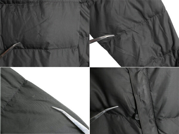 ノースフェイス ヌプシ ダウン ジャケット メンズ M / アウトドア NUPTSE 700フィル ハイネック ブルゾン 防寒 収納 フード ツートン 黒 灰