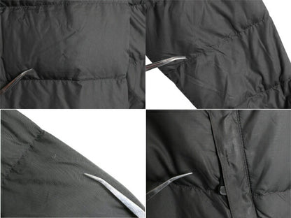 ノースフェイス ヌプシ ダウン ジャケット メンズ M / アウトドア NUPTSE 700フィル ハイネック ブルゾン 防寒 収納 フード ツートン 黒 灰