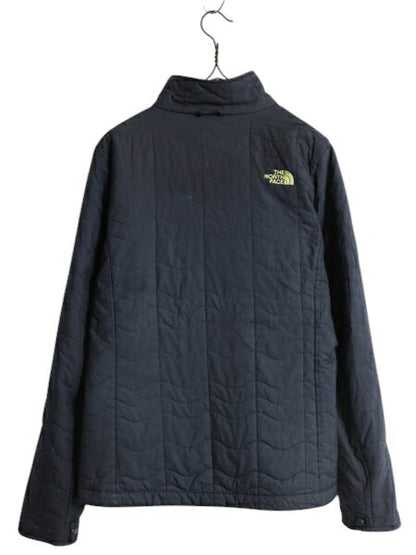 US企画 ノースフェイス 中綿 キルティング ナイロン ジャケット レディース M / 古着 The North Face ジャンパー フルジップ アウトドア 紺