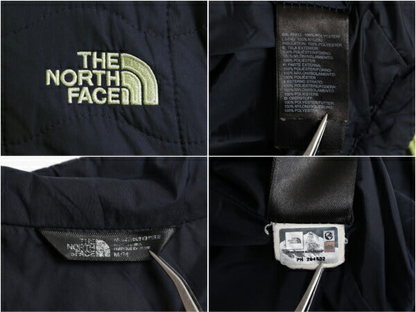 US企画 ノースフェイス 中綿 キルティング ナイロン ジャケット レディース M / 古着 The North Face ジャンパー フルジップ アウトドア 紺