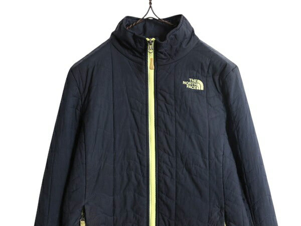 US企画 ノースフェイス 中綿 キルティング ナイロン ジャケット レディース M / 古着 The North Face ジャンパー フルジップ アウトドア 紺