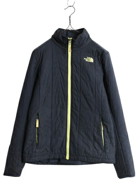 US企画 ノースフェイス 中綿 キルティング ナイロン ジャケット レディース M / 古着 The North Face ジャンパー フルジップ アウトドア 紺