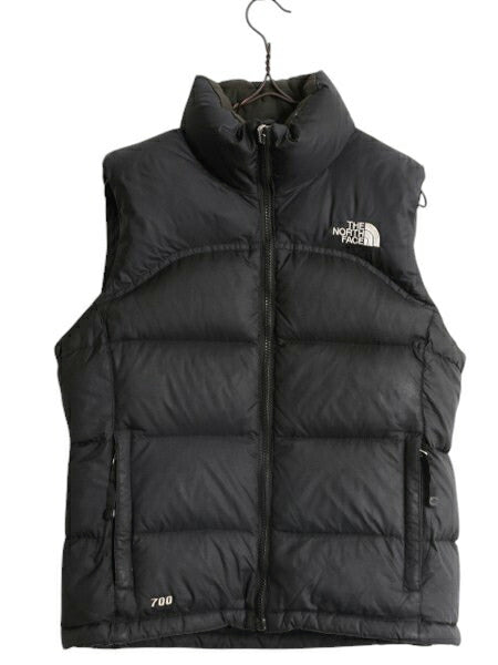 ノースフェイス ヌプシ ダウン ベスト レディース XS The North face アウトドア NUPTSE 700フィル フルジップ 重ね着 パッカブル ブラック