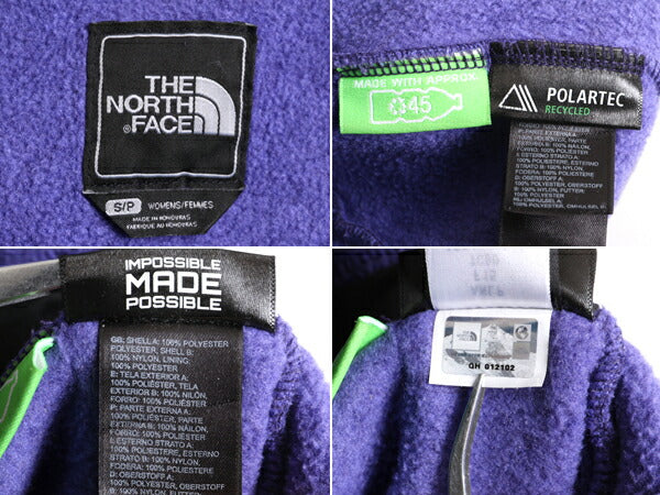 ノースフェイス デナリ ジャケット レディース S / 古着 The North Face DENALI アウトドア フリース ナイロン ブルゾン  2トーン パープル