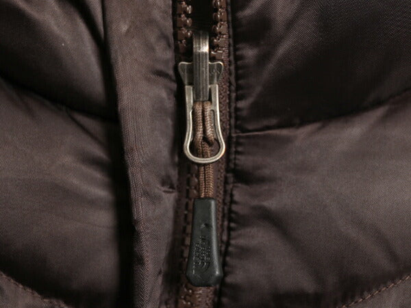 US企画 ノースフェイス ダウン ジャケット レディース M / 古着 The North Face キルティング ナイロン ブルゾン フルジップ 550フィル 茶