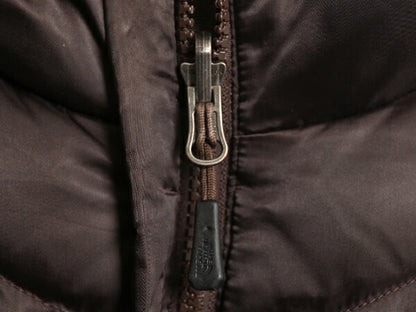US企画 ノースフェイス ダウン ジャケット レディース M / 古着 The North Face キルティング ナイロン ブルゾン フルジップ 550フィル 茶