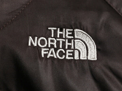 US企画 ノースフェイス ダウン ジャケット レディース M / 古着 The North Face キルティング ナイロン ブルゾン フルジップ 550フィル 茶