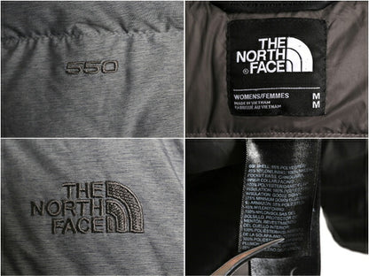 US企画 ノースフェイス ロング ダウン コート レディース M 古着 The North Face ジャケット 550フィル ナイロン パーカー キルティング 灰