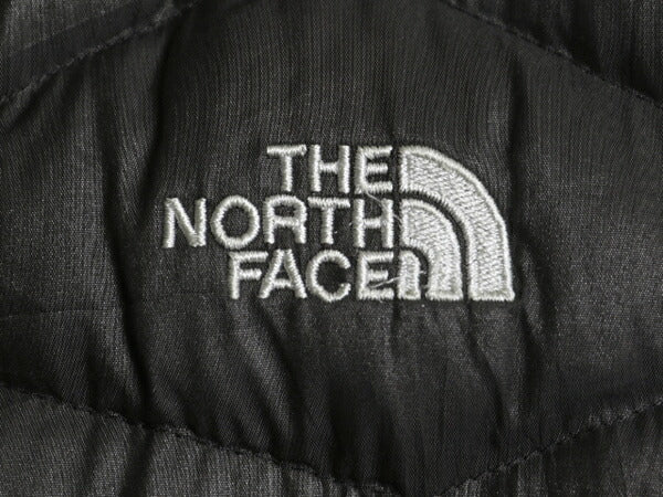 US企画 ノースフェイス ナイロン ダウン ベスト レディース M The North Face フルジップ キルティング 550フィル アウトドア 重ね着 濃灰