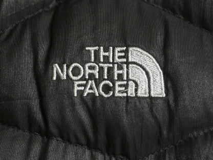 US企画 ノースフェイス ナイロン ダウン ベスト レディース M The North Face フルジップ キルティング 550フィル アウトドア 重ね着 濃灰